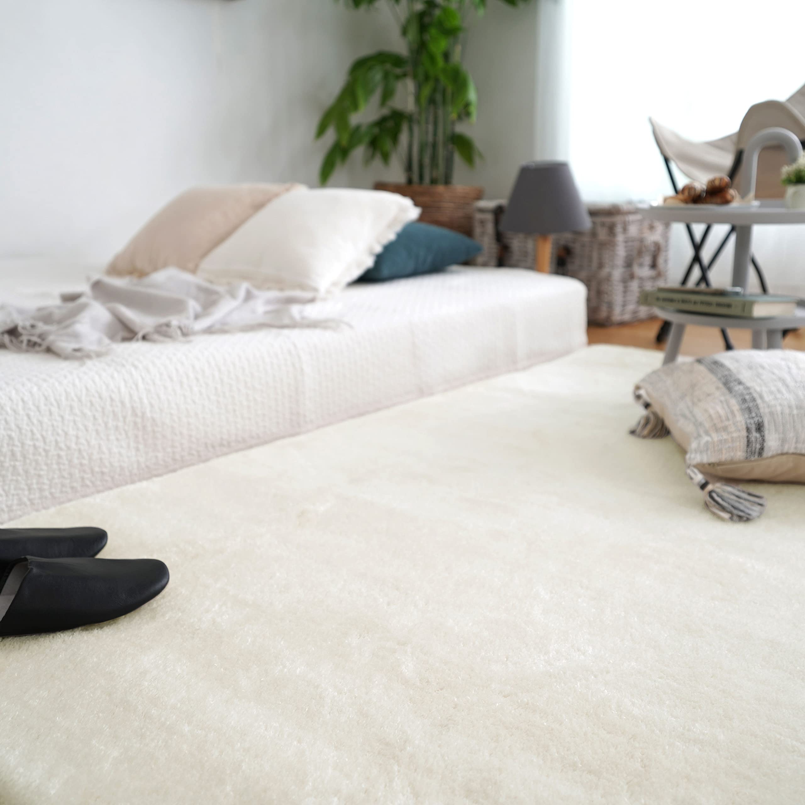 Amazon.co.jp: トシシミズ(Toshishimizu) ラグ アイボリー 190×240cm