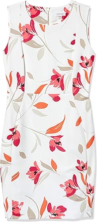 Calvin klein women's scuba sleeveless princess seamed sheath dress Outlet