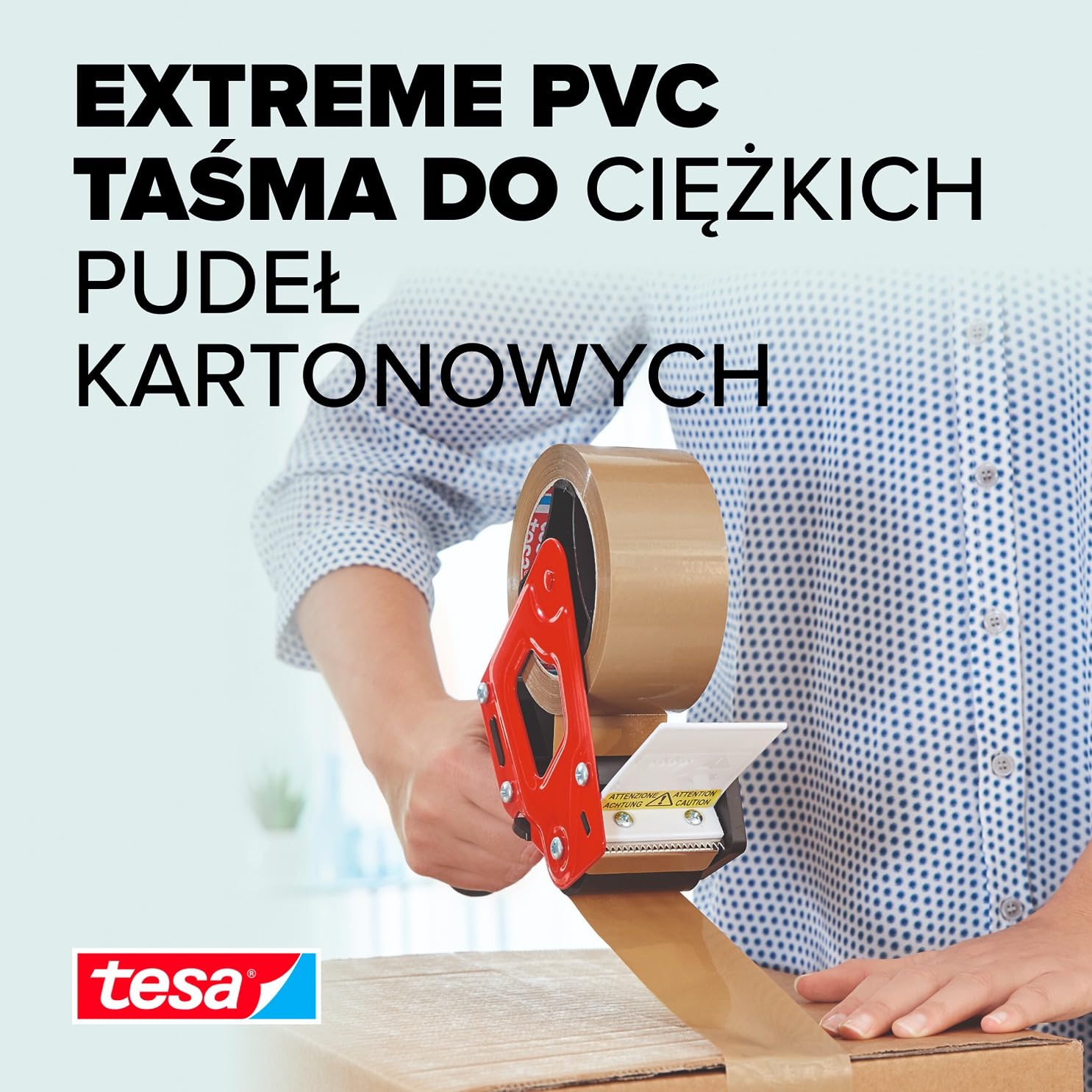 Tesa Extreme 58645 Taśma do Pakowania, Brązowy, 50 m x 50 mm