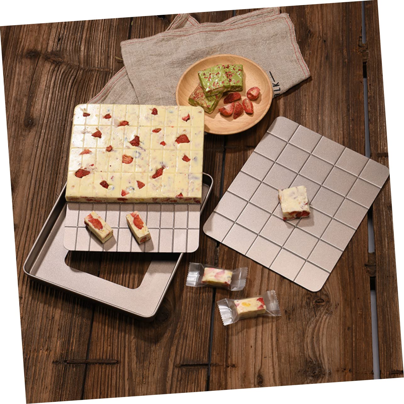 Ciieeo Crisserpfanne Für Mikrowelle Nougat-backutensilien-set Nougat-backform Aus Metall Gebäckherstellungsutensilien Diy-nougatform Backutensilien Für Küche Werkzeuge Zur