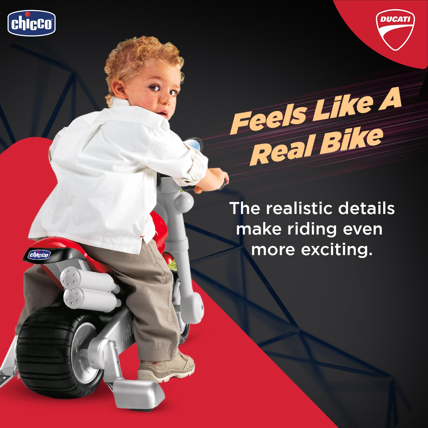 Chicco Ducati Monster Sit 'N' Ride Bike to Push Along | Sit & Push