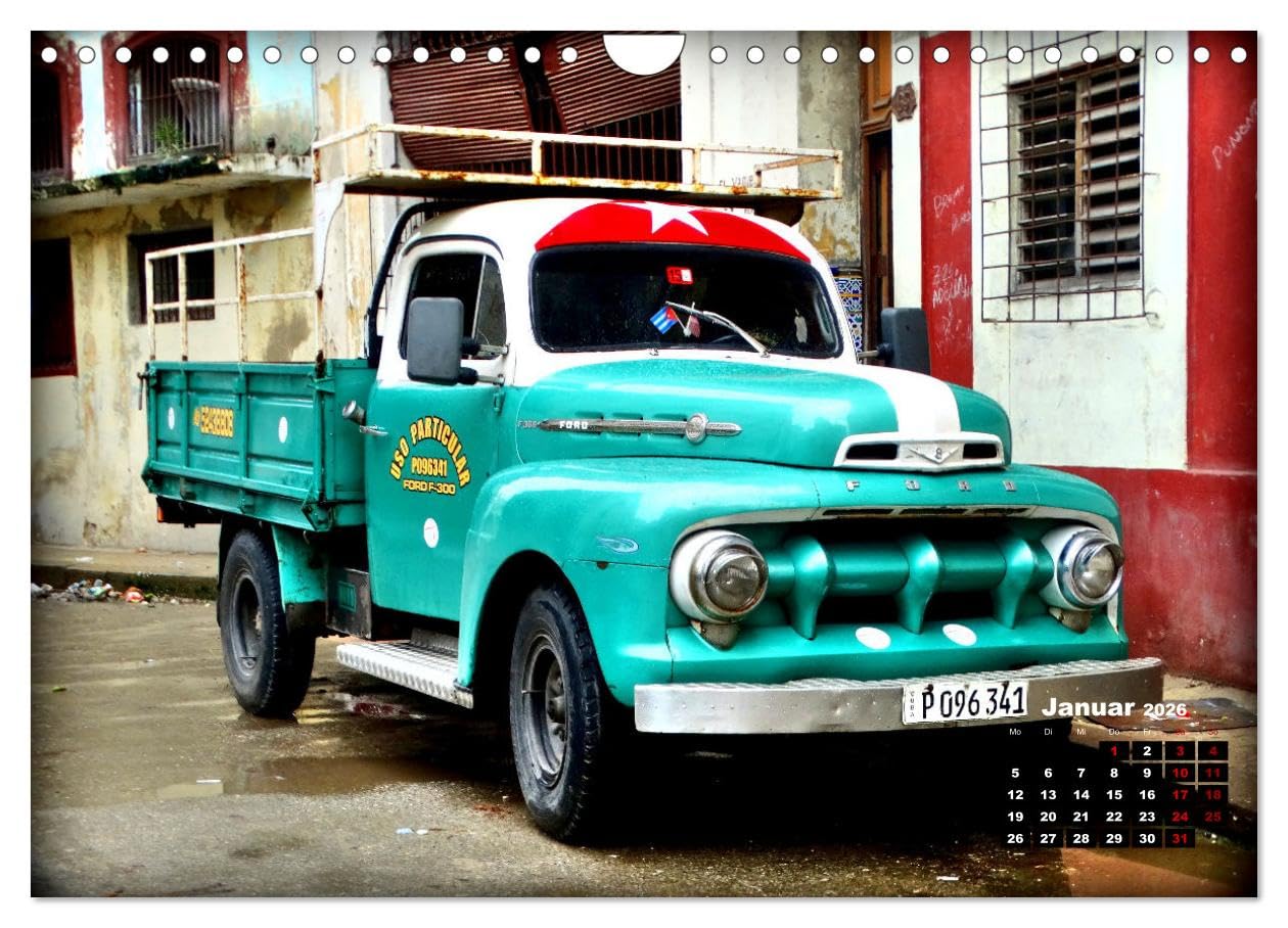 FORD F1 - Truck Legende 1951 (Wandkalender 2026 DIN A4 quer), CALVENDO Monatskalender: Der US-LKW Ford F1 aus dem Jahre 1951 in Kuba