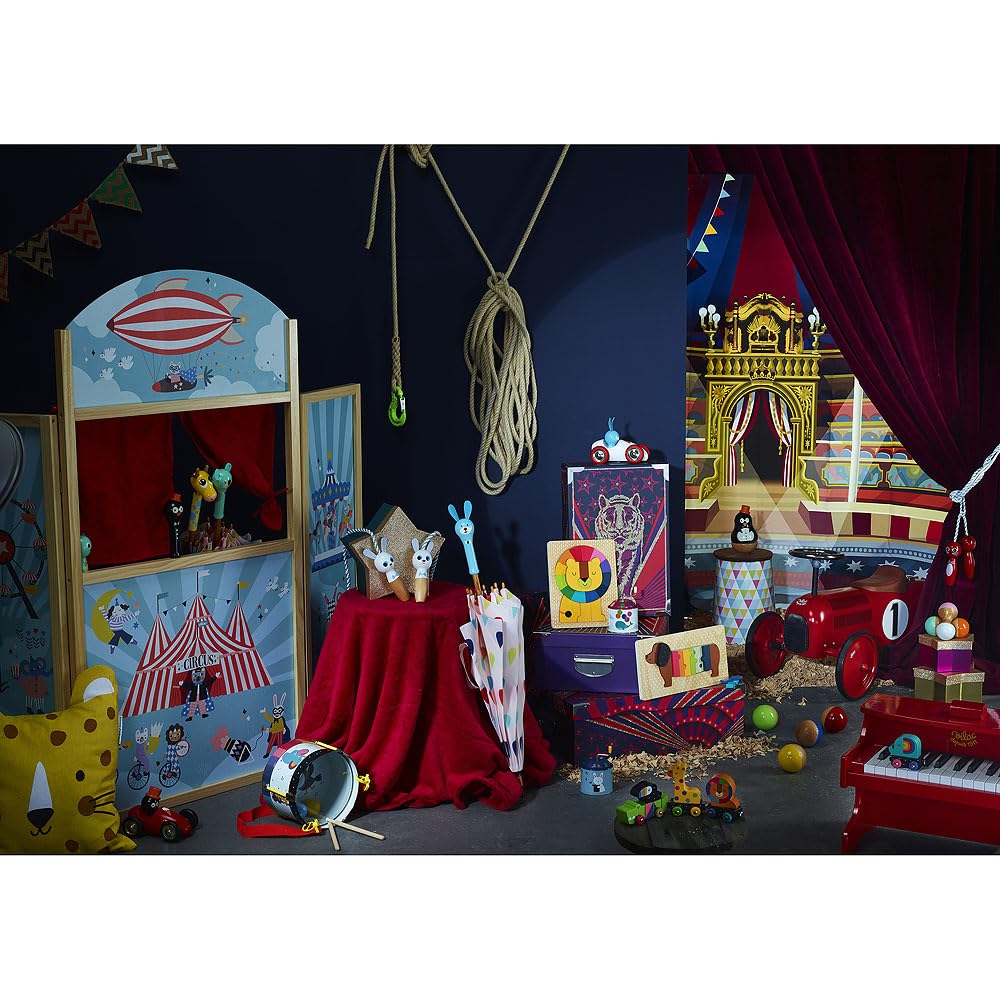 Vilac - Piano Electronique - Instrument de Musique - Jouet Educatif en Bois - Partitions Incluses - 25 Touches - Rouge - pour Enfants à Partir de 3 Ans