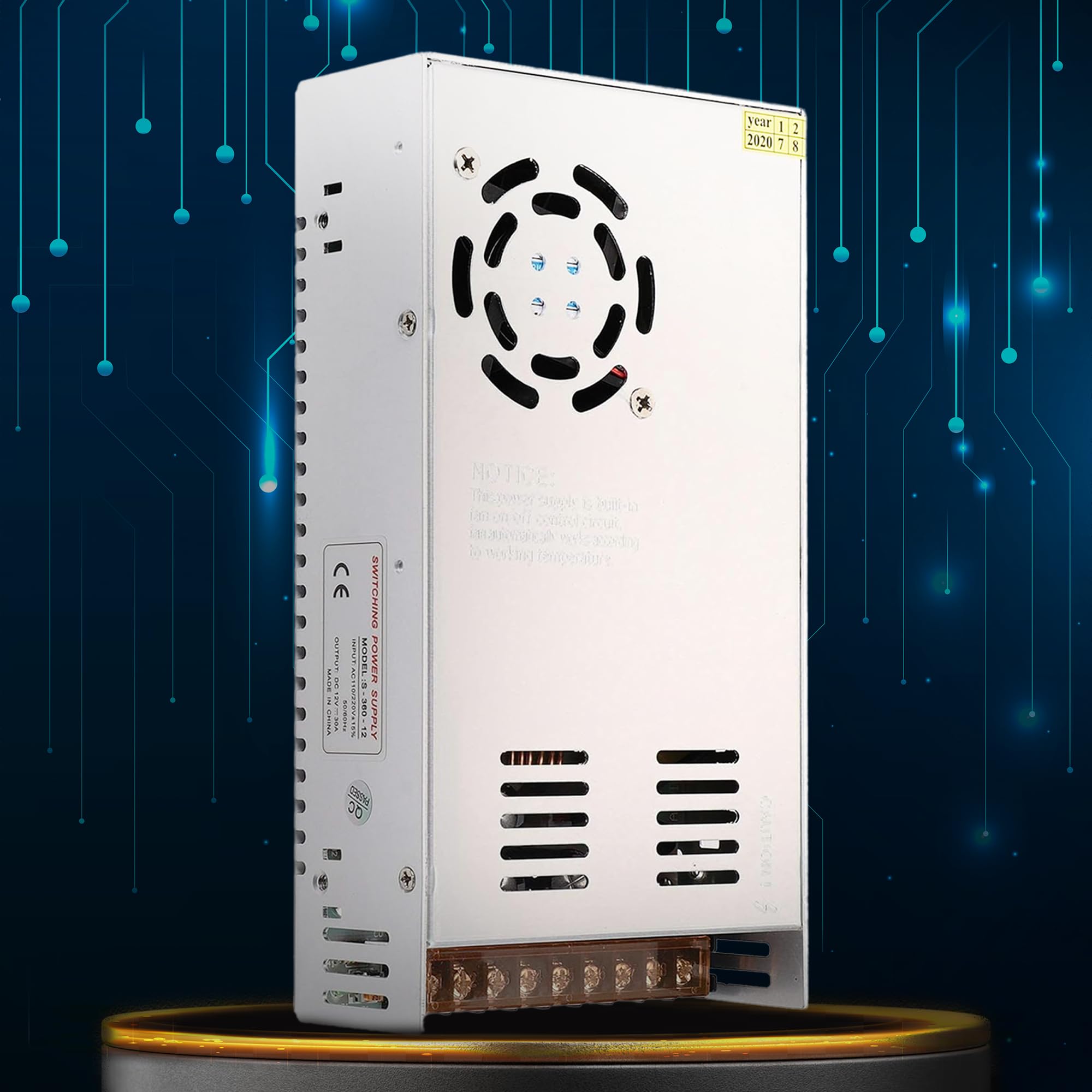 24V Power Supply 15A 360W Universal Regulated Switching, Converter AC 110/220V to DC 24 Volt LED Power Adapter, Transformer, Driver for CCTV, LED Strip light, Radio, Computer Project