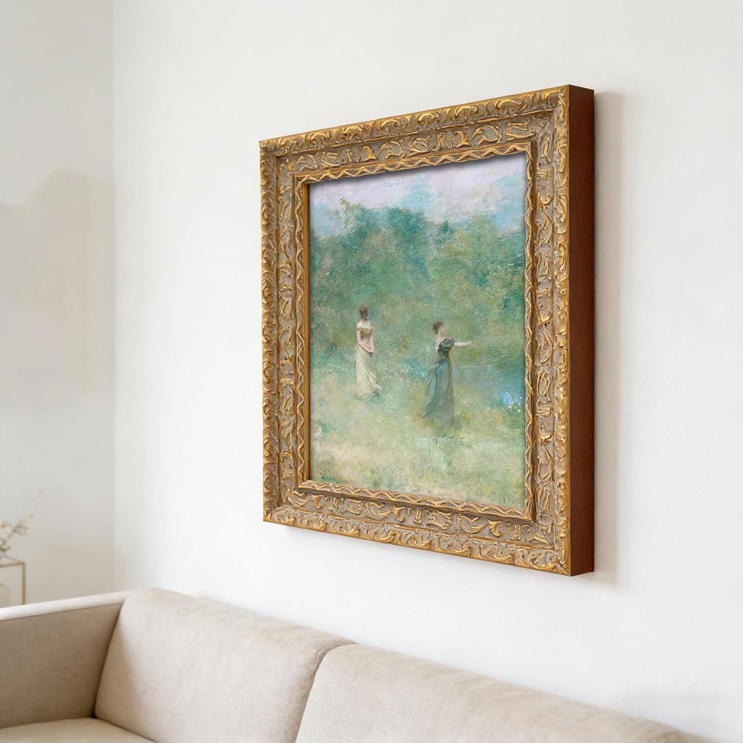 16x20 Frames for Oil Paintings,Antique Gold Ornate Floater Frame,Canvas Floater Frames,Floating Frame for Canvas Painting(16x20)