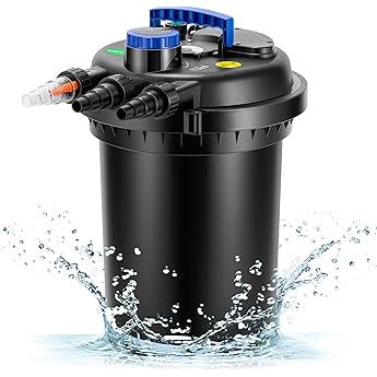 VIVOHOME Bio Pressure Pond Filter with 13W Light, 2630 GPH Suitable for Koi Ponds up to 1300 Gallons or Ornamental Ponds up to 2600 Gallons
