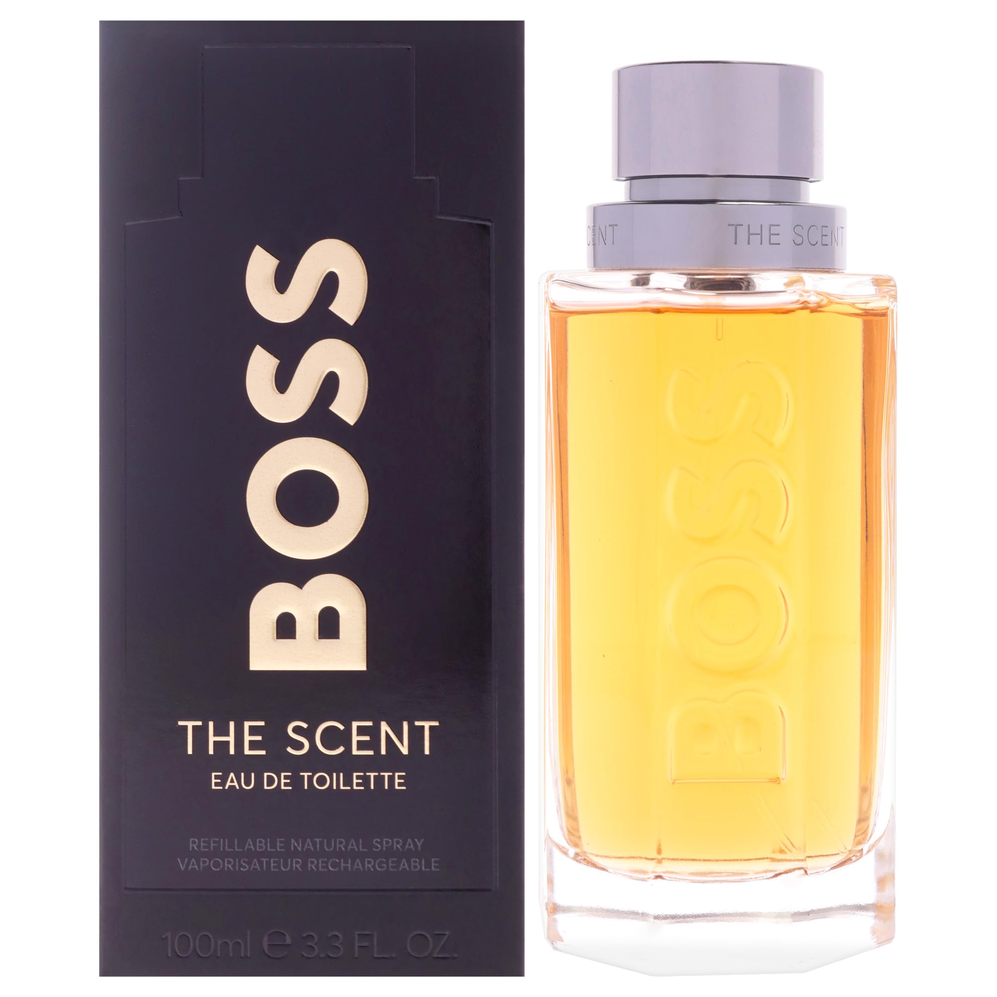 BOSS The Scent - Eau de Toilette for Him - Ambery & Woody Fragrance With Notes Of Ginger, Maninka Fruit, Leather Accords - Medium Longevity