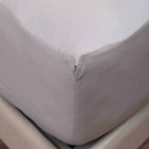 Miniatura 3 de Ambesonne Sábana bajera de algodón, 100% algodón turco original, súper suave, de color sólido, elástica, ecológica, individual, polvo