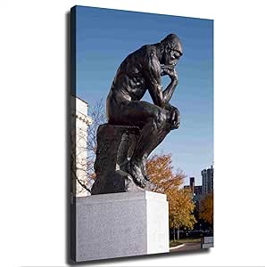 Amazon.com: Auguste Rodin - The Thinker Poster and Prints Wall Art ...