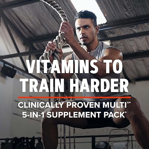 Miniatura 2 de GNC AMP Programa Vitapak de entrenamiento extremo para hombre, 5 productos en 1, práctico paquete de vitaminas para rendimiento y resistencia,