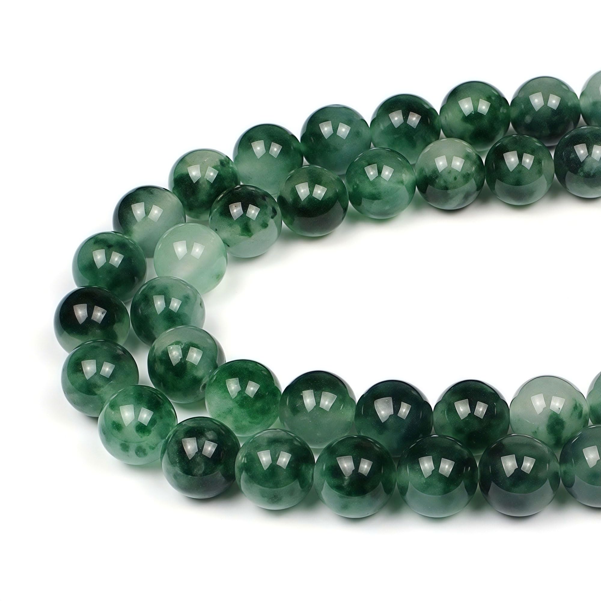 MJDCB 10mm 35 piezas Cuentas de Piedra Turquesa Redondas Sueltas Piedras Semipreciosas para Hacer Joyas Pulseras Collares — view 33