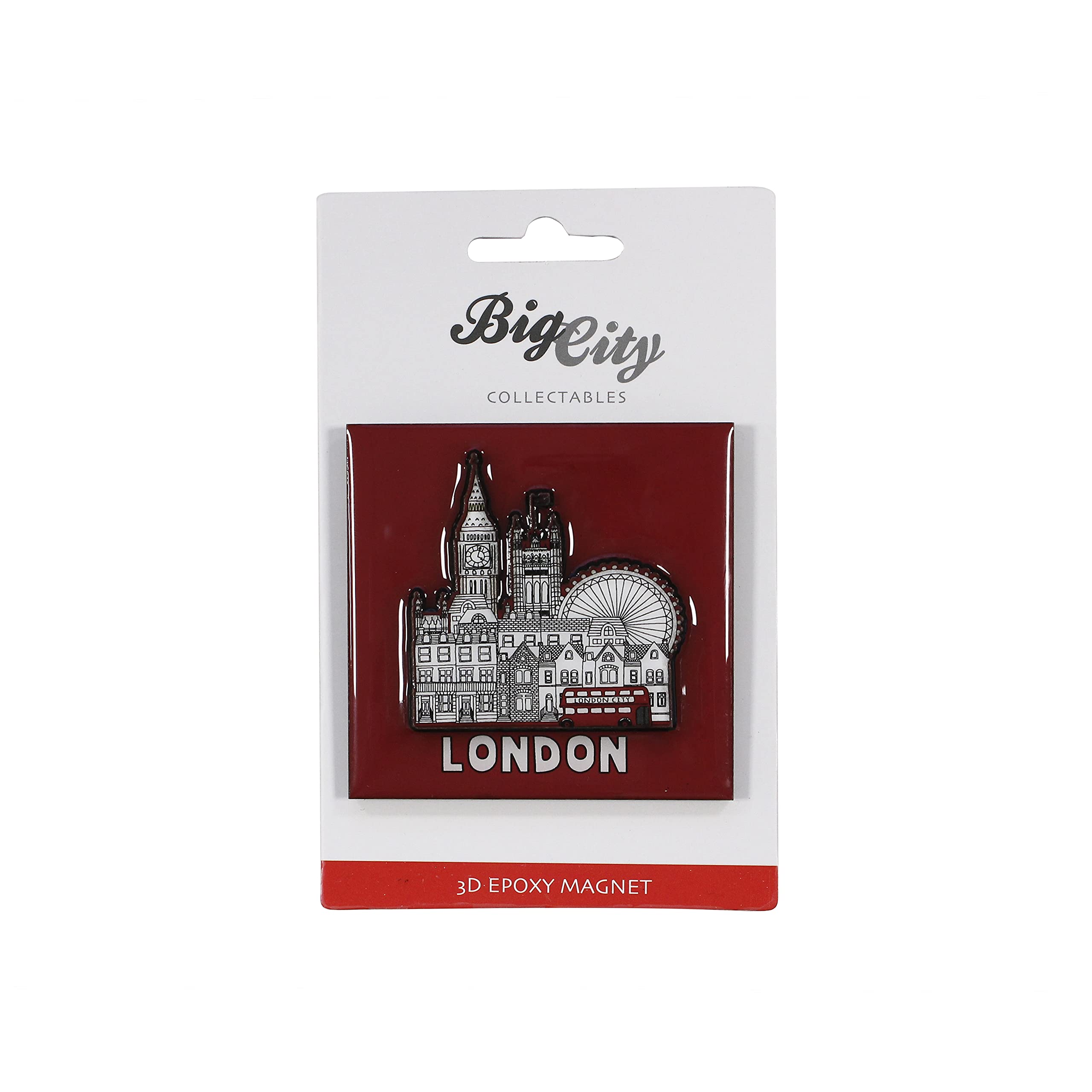 Big City 3D Epoxy Fridge Magnet Manchester Bee Liverpool Birmingham Newcastle Skyline Liver Bird (London Skyline 3D Epoxy)