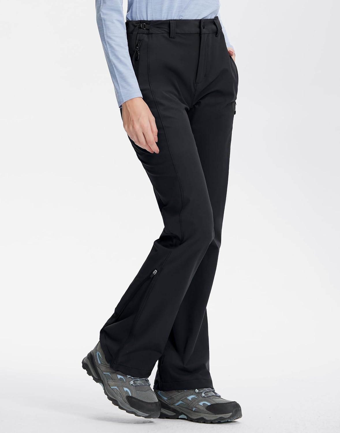 Pioneer Camp Women's Hiking Pants Flared Lightweight Water Resistant Cargo Travel Pants Ripstop Quick Dry for Work Golf Camp - Image 2