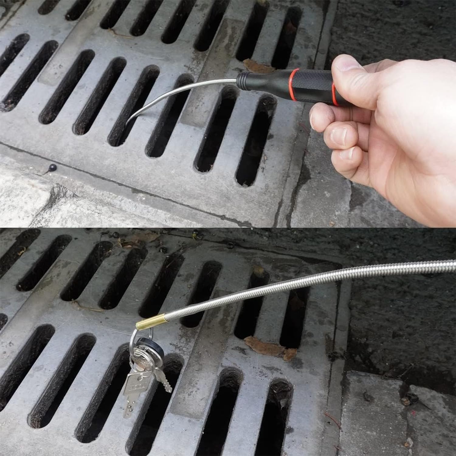 WUBAYI Pinza magnetica flessibile professionale da 60 cm, con design a collo di cigno, per parti auto, viti e oggetti in metallo