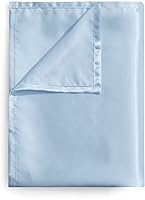 Vista 1 de Sábana encimera de satén tamaño individual, de lujo y suave como la seda, color azul bebé