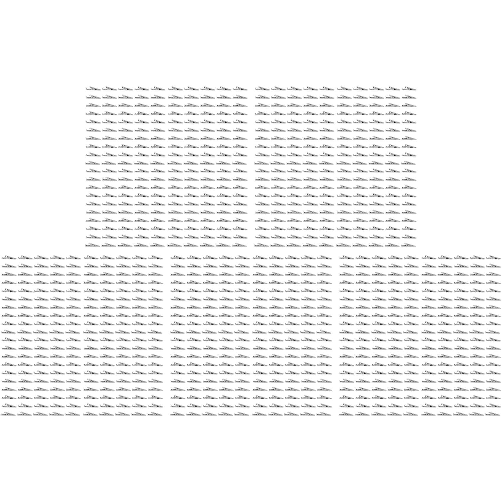 Jnchdghwa Silver Tone 1000 Pcs Metal Alligator Clip Crocodile Clamps
