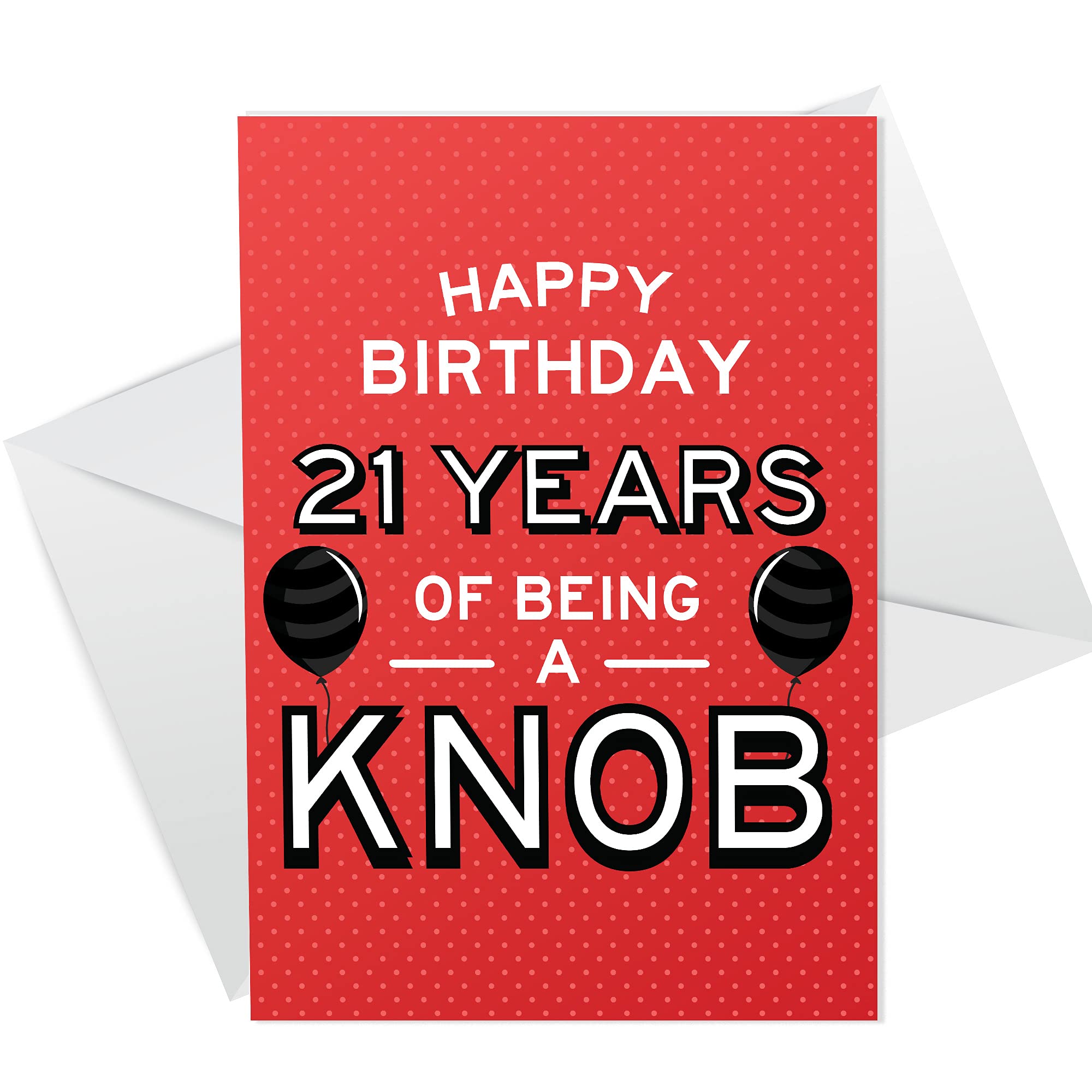 RED OCEAN Funny 21st Birthday Card For Friend Brother Son Rude Birthday Cards For Him