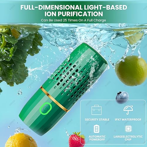 Miniatura 5 de Lavadora de frutas y verduras, dispositivo limpiador de frutas y verduras, dispositivo de cocina, purificador de alimentos para limpieza profunda de