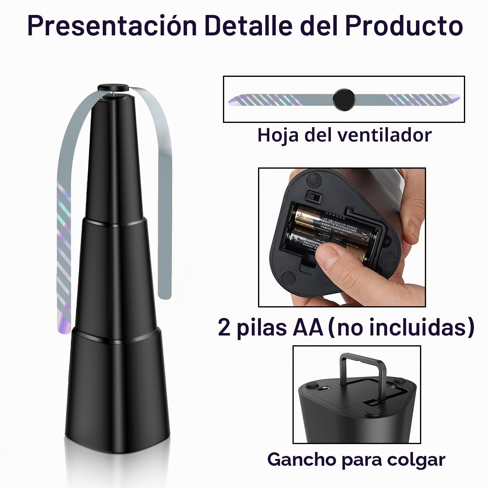 Repelente de moscas, 2 piezas Repelente de moscas portátil, Ventilador repelente de moscas y mosquitos Portátil Anti moscas y mosquitos Ventilador Repelente de moscas para cocina, restaurantes
