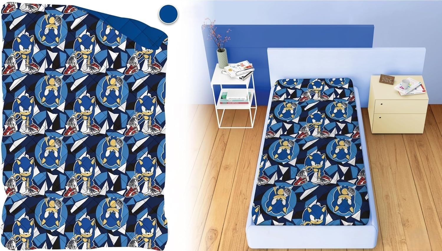 PELLECCHIA 1969| Trapunta Piumone invernale | Stampa Piazzata per letto Singolo 170 x 260 cm compatibile con (SONIC)