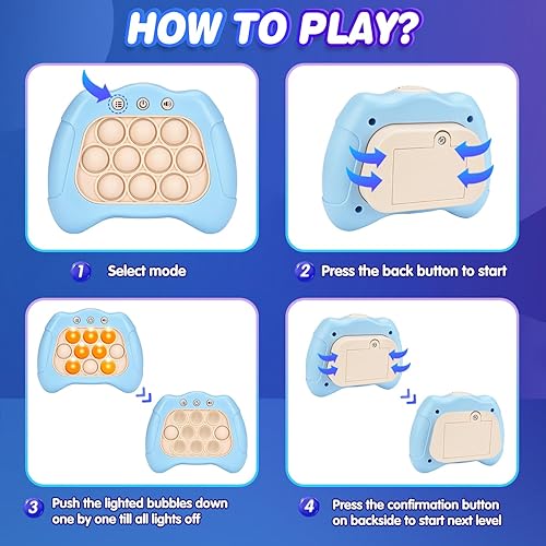 Miniatura 5 de Juego de empuje rápido mejorado para niños de 6 a 12 años, juguetes sensoriales para niños de 8 a 12 ejercicios, regalos de cumpleaños de reacción