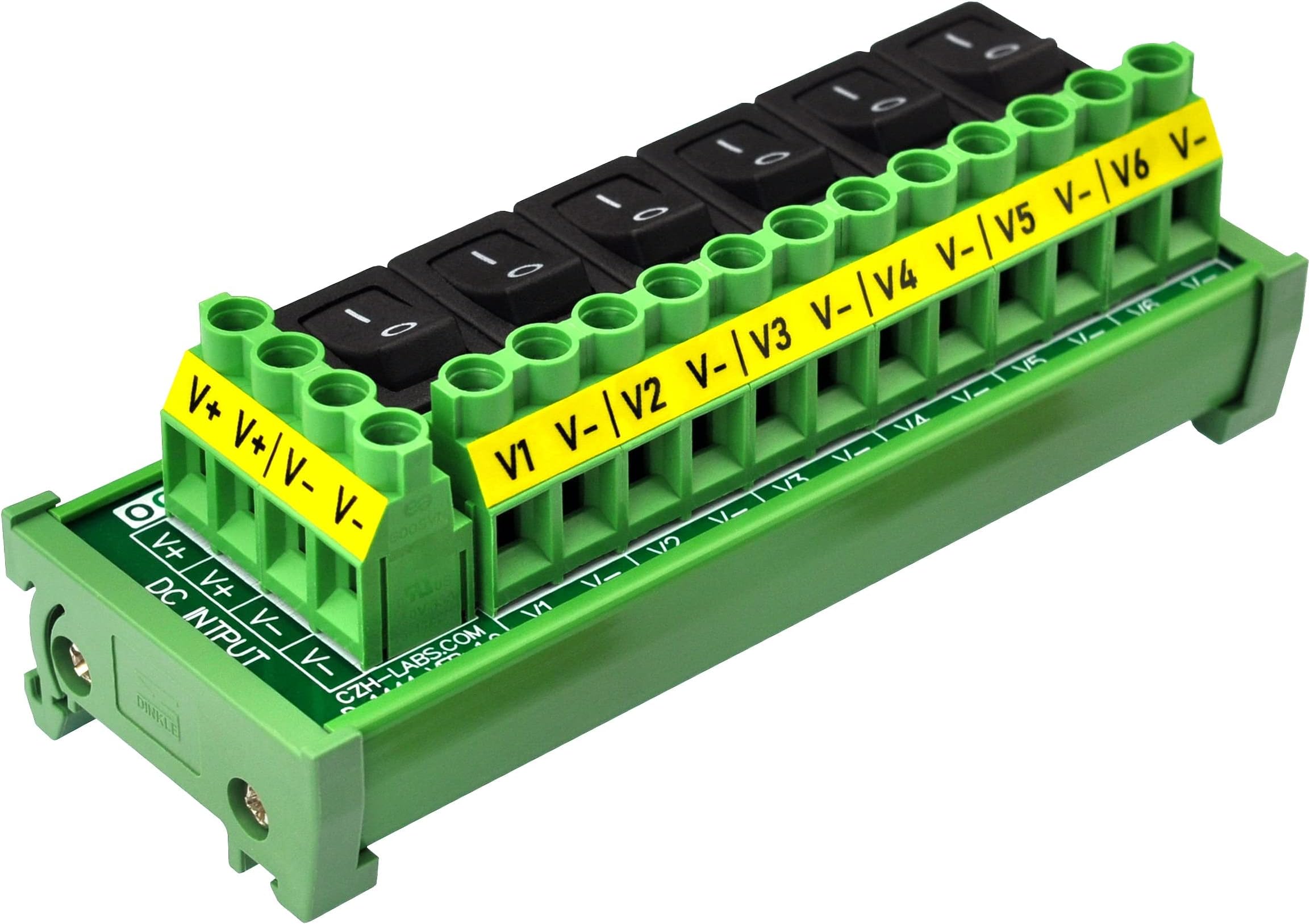 Amazon.com: DIN Rail Mount 12 Channel Paddle Switch DC Power ...