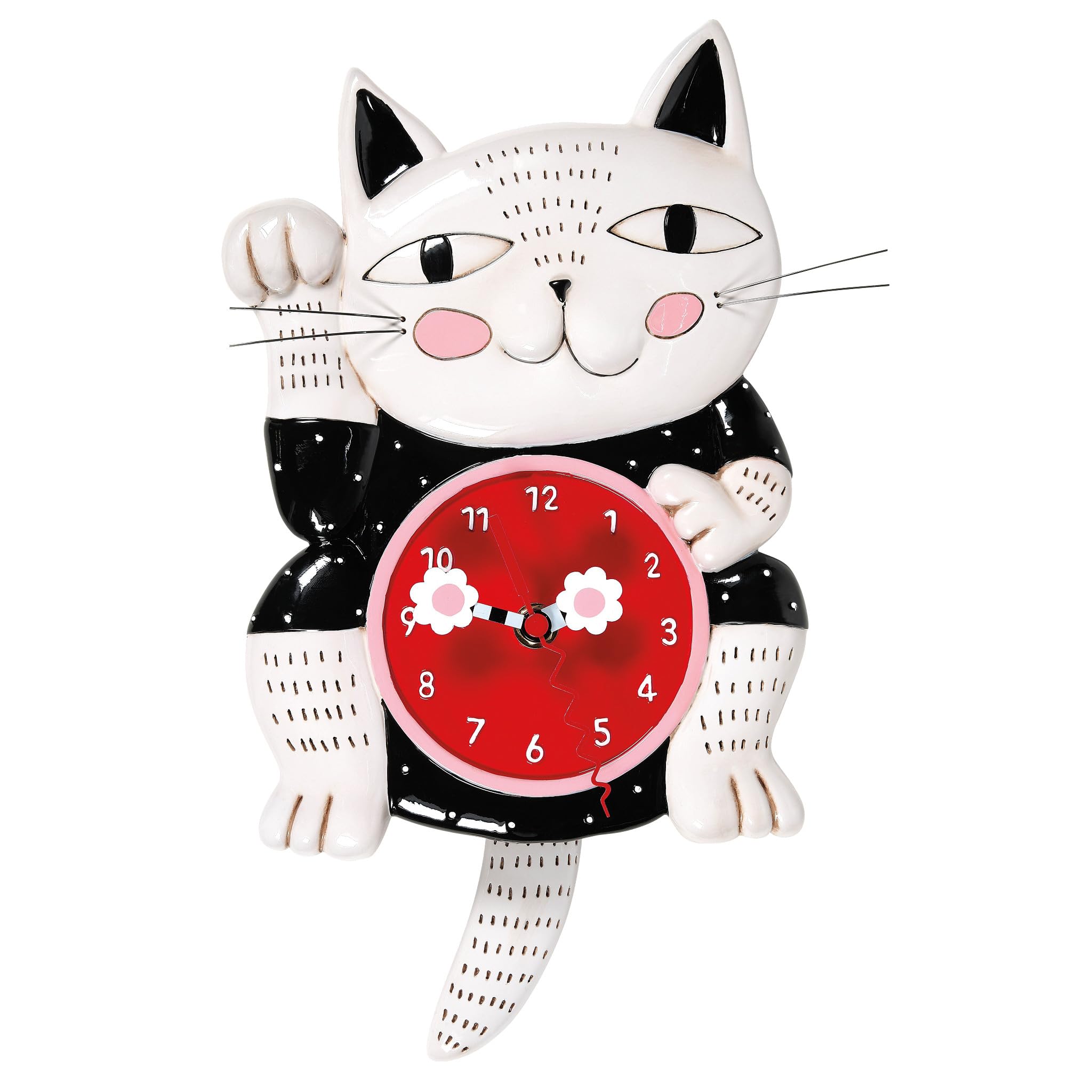 Horloge Allen Michelle Design multicolore hauteur 23cm objet deco mural unique
