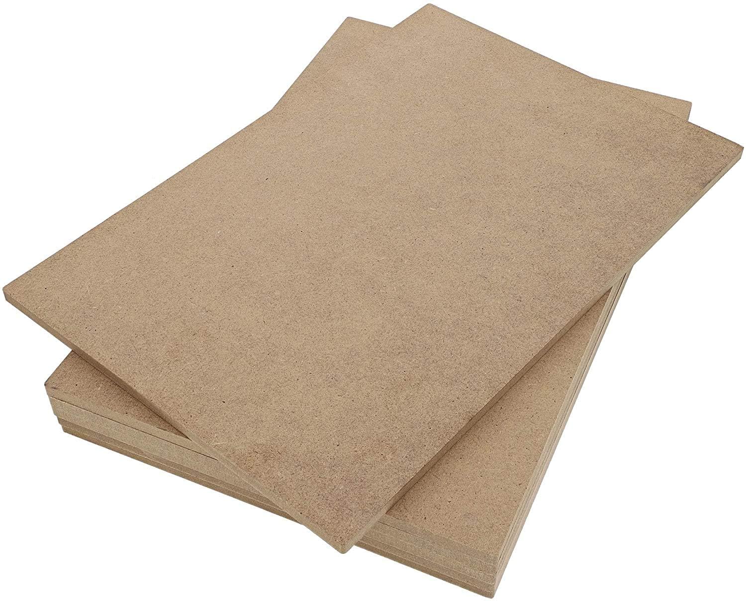 American Elm MDF Craft Sheet 6x6 Inch 3.4mm Thick Pack of 6 | Raw Unfinished MDF Board for Painting, DIY Craft & Wall Decor | Smooth Surface Art Panel-image-4