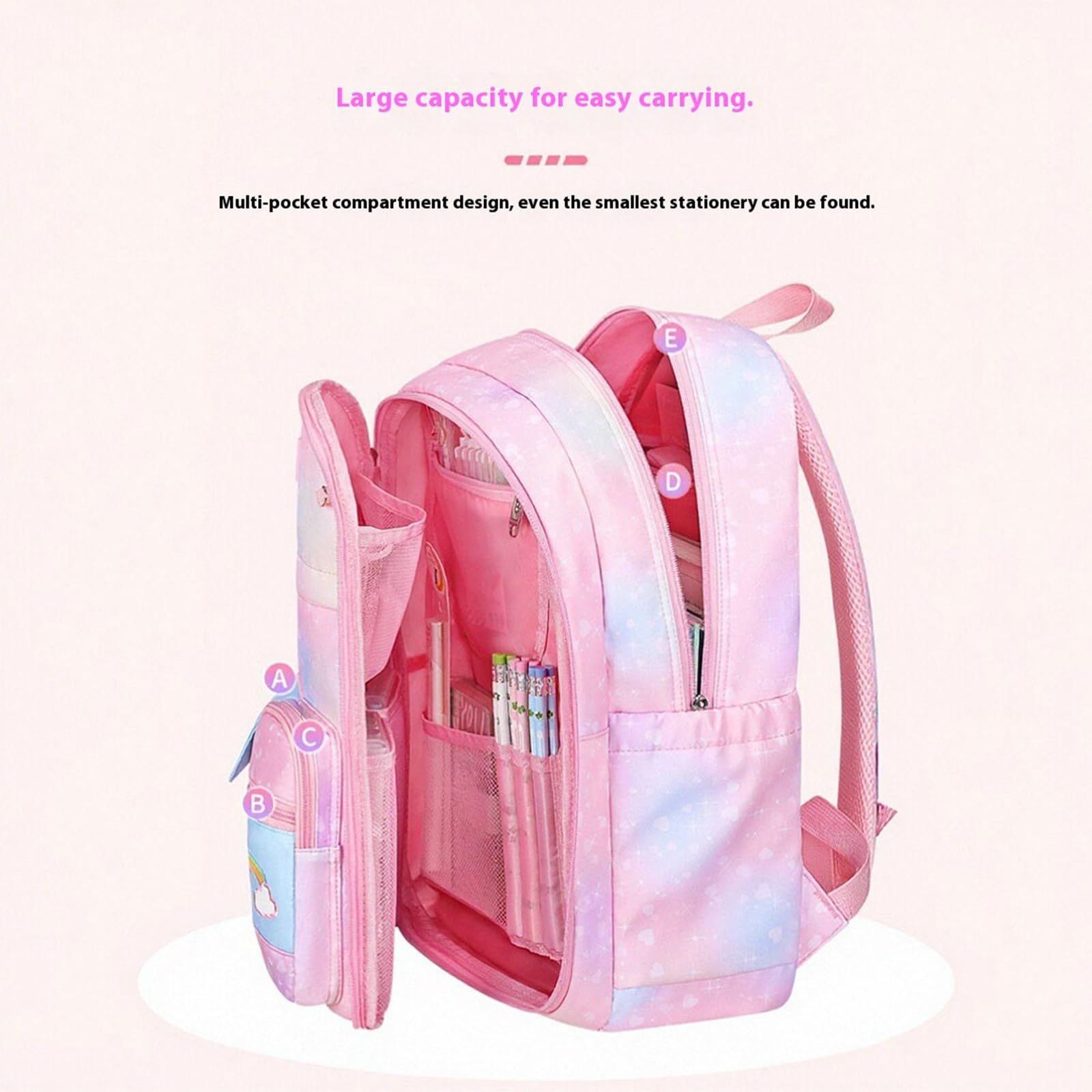 Zaino Bimba scuola Elementare, Zaino Asilo Bambina Ritorno a Scuola | Zainetto Asilo Bimba Brillante E Glitterato Zaino Scuola Media Ragazza Elegante E Pratico Zaini Scuola Elementare