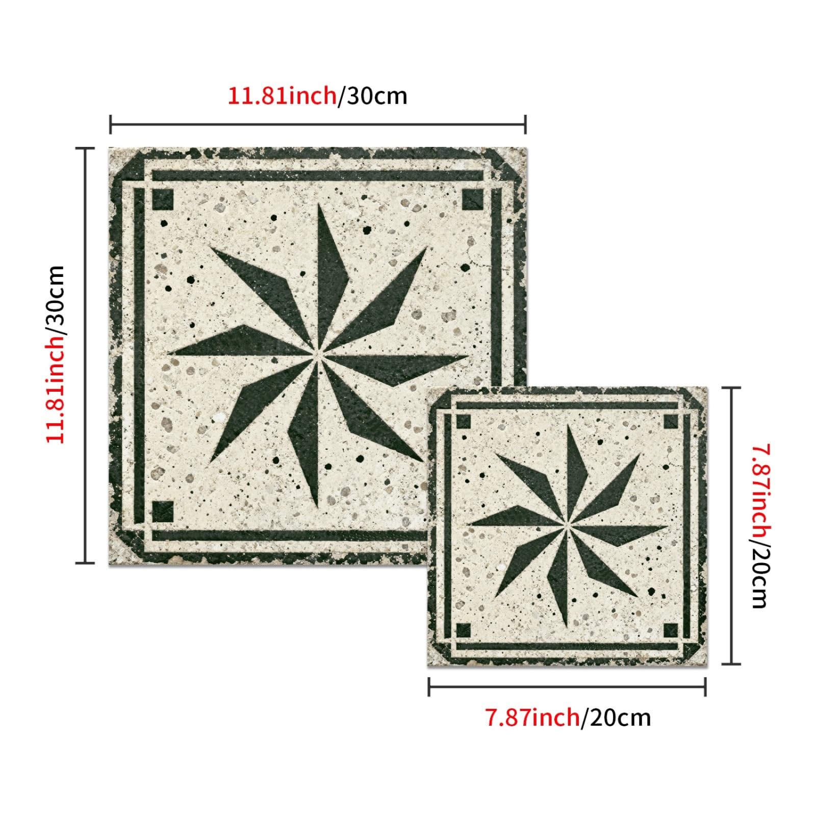 Naklejki na płytki czarne zielone geometryczne naklejki na płytki kuchenne wodoodporne naklejki winylowe samoprzylepne łazienka backsplash dekoracyjne pokrowce 30 x 30 cm/10 szt