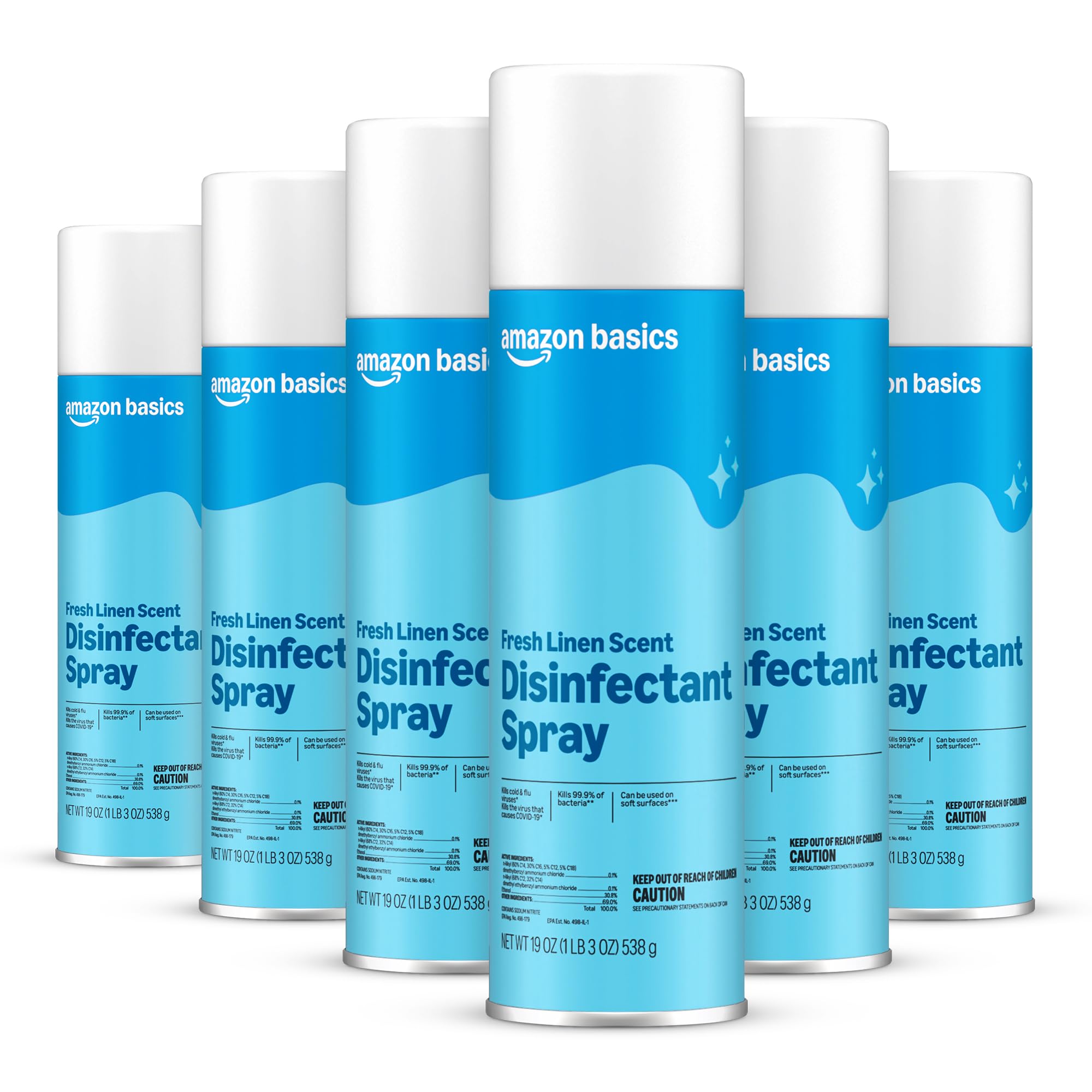 Amazon Basics Disinfectant Spray Pack of 6