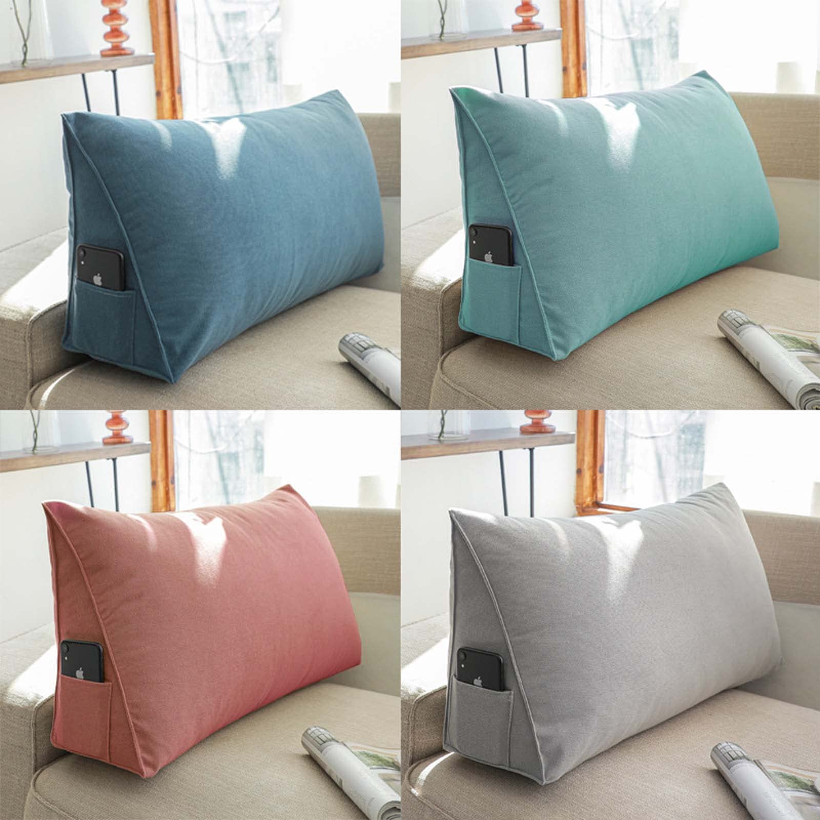 Almohada para espalda, cuello, embarazo, maternidad, soporte corporal, cojín cómodo, cuidado fácil