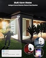 Vista 6 de ANRAN Cámara de seguridad 2K inalámbrica para exteriores, cámara solar para exteriores con visión de 360°, sirena inteligente, focos, visión