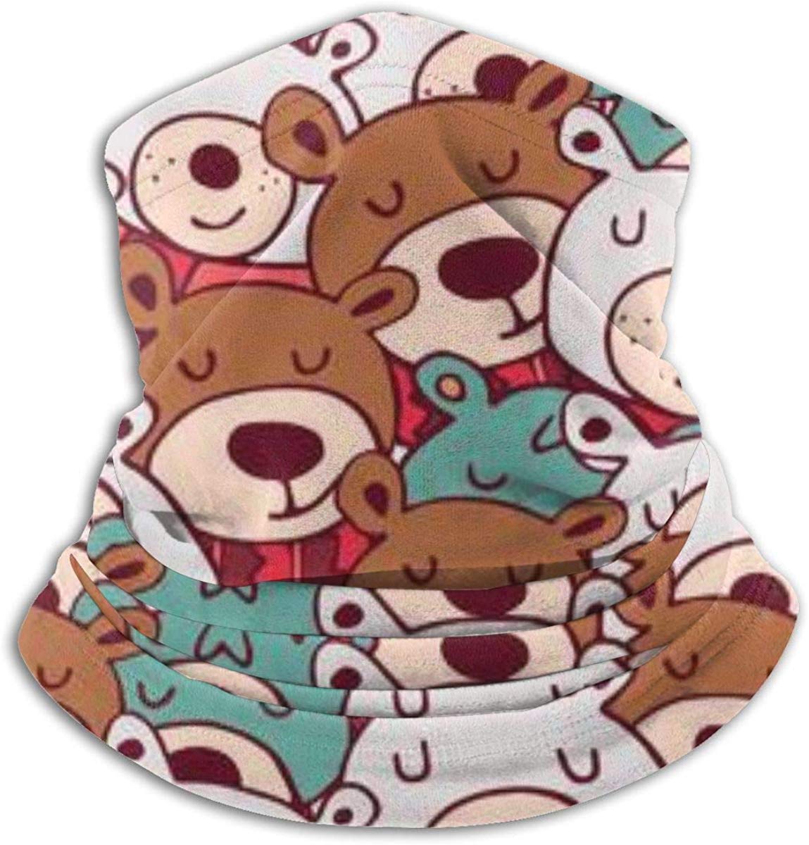 Neck Gaiter Face Mask Cute Christmas Funny Winter Bears UV Sun Protection Gaiter Sun Mask for Men & Women, Face Shield for Fishing, Hiking, Kayaking