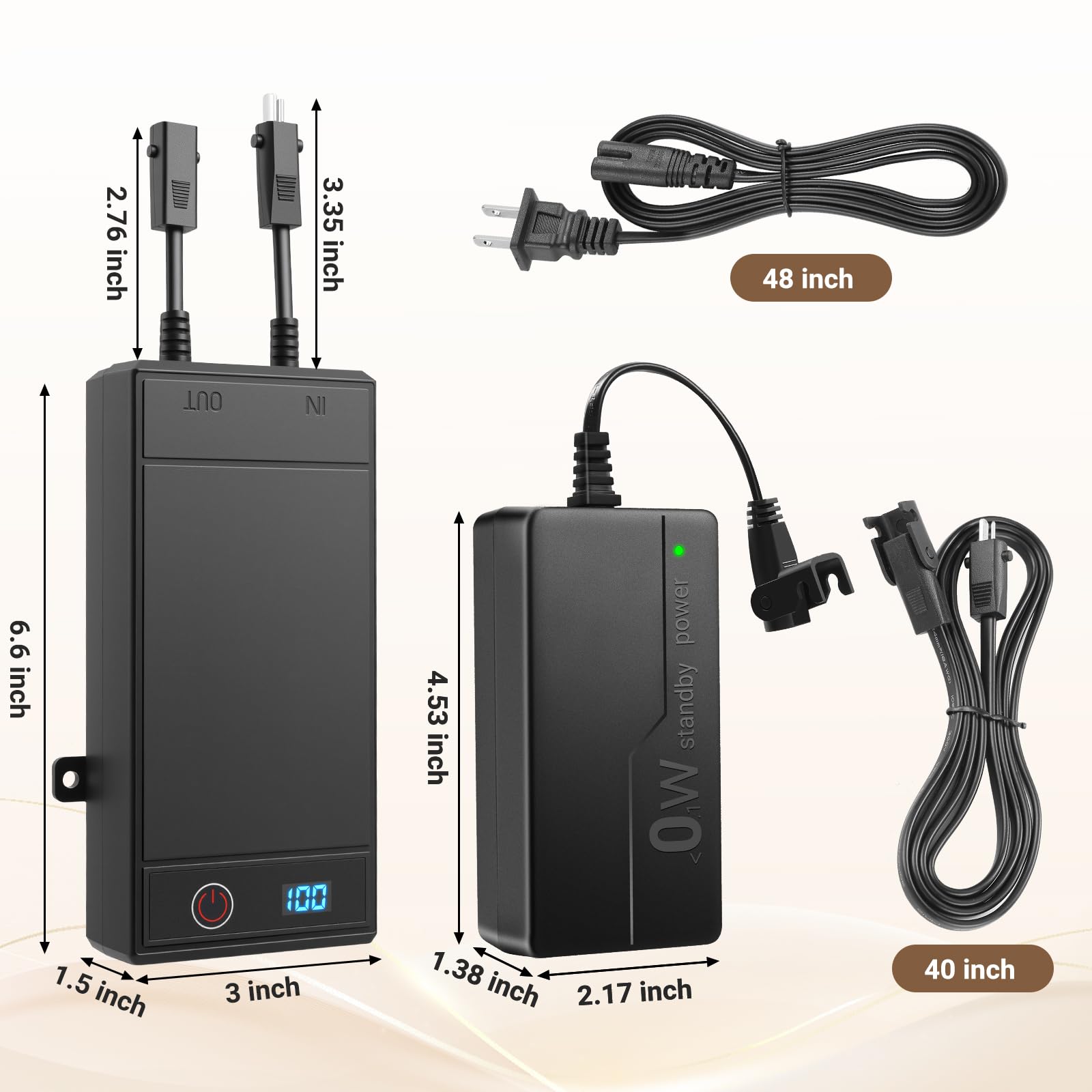 Batería reclinable de 2500 mAh para muebles reclinables, batería recargable inalámbrica universal de 2 pines con cargador para reclinables eléctricos, sofás, sillas elevadoras, sofás