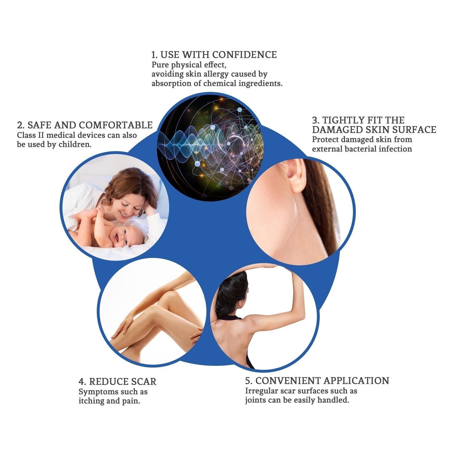 Crème anti-cicatrices, aide à réduire l'apparence des anciennes et nouvelles, Stretch Marks, Keloids, Wounds traitement des pour le visage et le corps, réparatrice pour cicatrices, césarienne, chirur