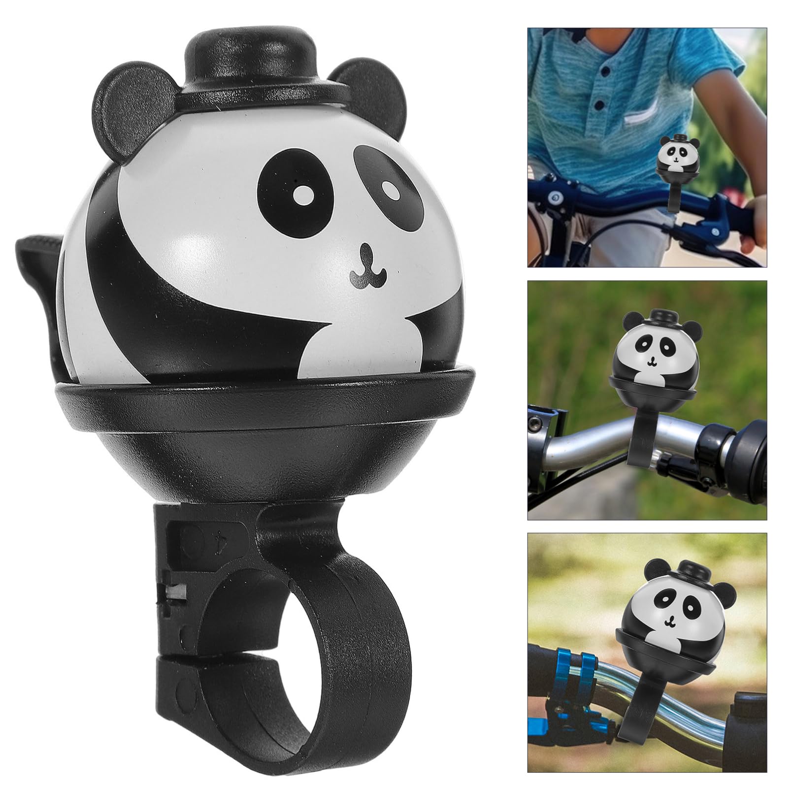 TOYANDONA Fahrradklingel für Multi Funktionsglocke Panda Design Geeignet für Straßen und Laufräder Einfache Installation ohne Werkzeuge Laut und Langlebig Sicherheitsalarm für Radfahrer