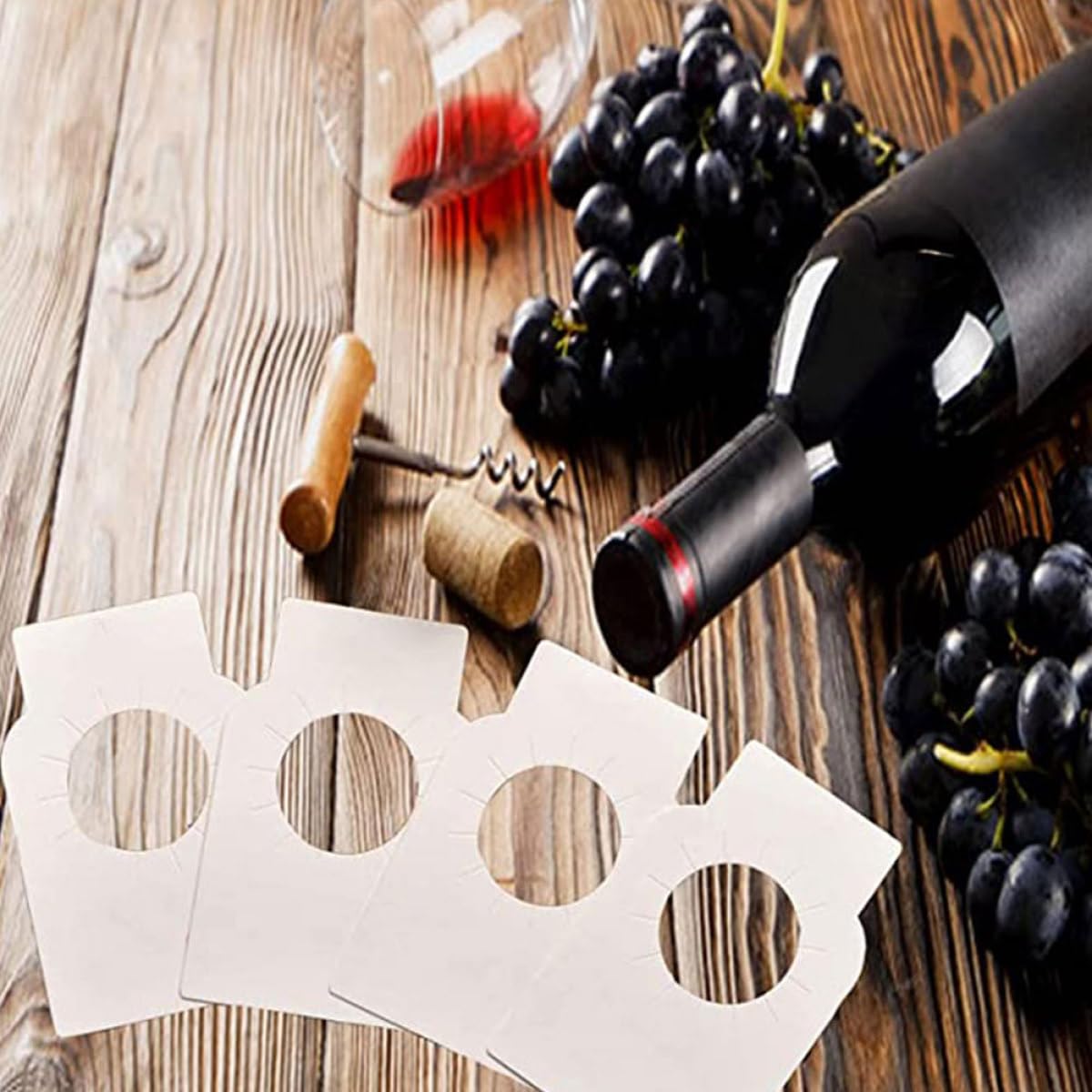 Etichette per Bottiglie di Vino Bifacciali Bianche PVC 200 Pezzi