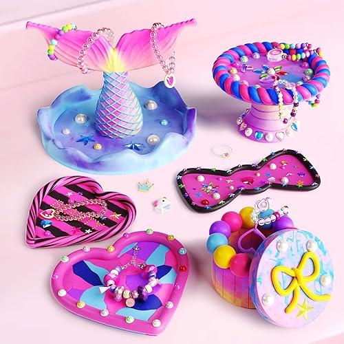 Miniatura 3 de Tomons Haz tus propios platos de joyería de arcilla, kits de manualidades para niñas y niños de 6, 7, 8, 9, 10, 11, 12 años y más, idea de regalo de