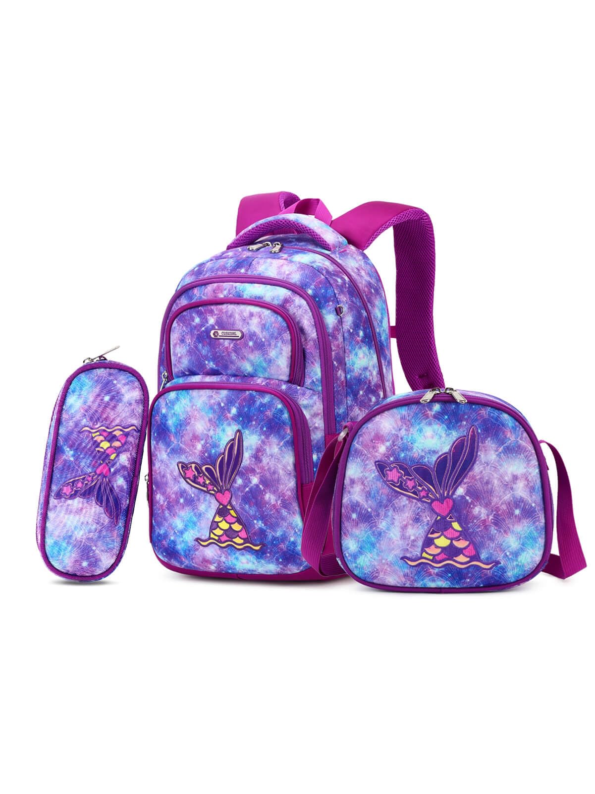 CusangelCusangel Kinderrucksack Mädchen Jungen Teenager Schulrucksack, Ergonomischer & Anpassbarer Schulranzen, Wetterfester Rucksack Kinder mit Brustgurt