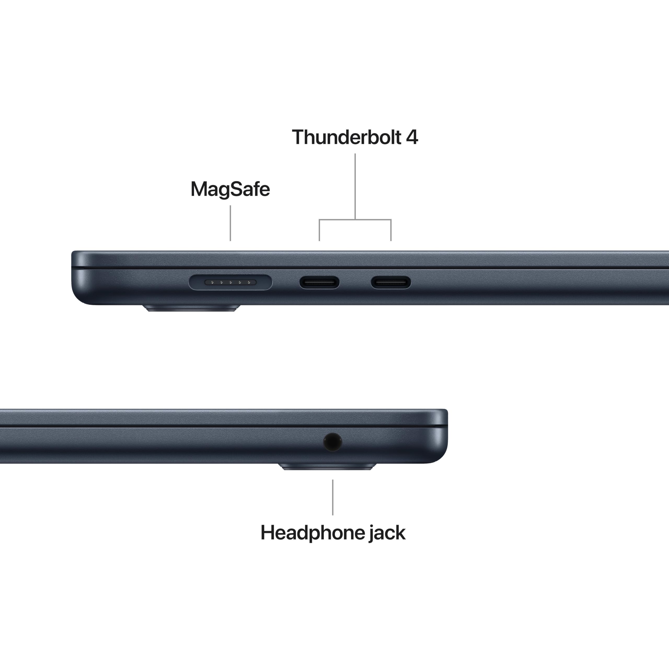 Apple MacBook Air 15-inch Laptop with M5 chip: Built for AI, 15.3-inch Liquid Retina Display, 16GB Unified Memory, 512GB SSD, 12MP Center Stage, Touch ID, Wi-Fi 7; Midnight — view 4