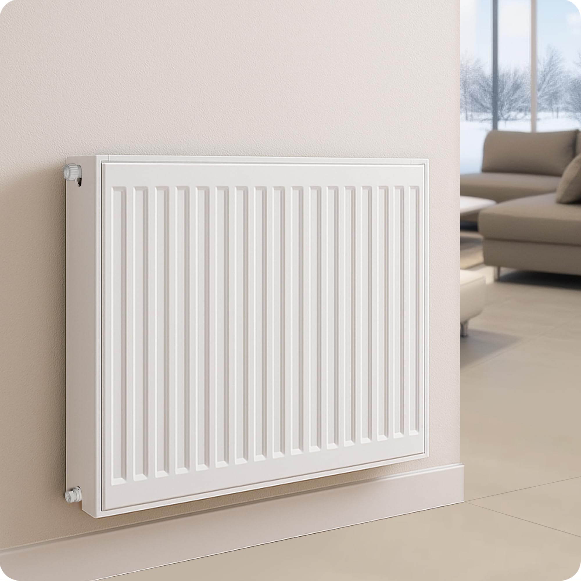 Belrad® Radiator Type 22 - Universal Flat Radiator With 6