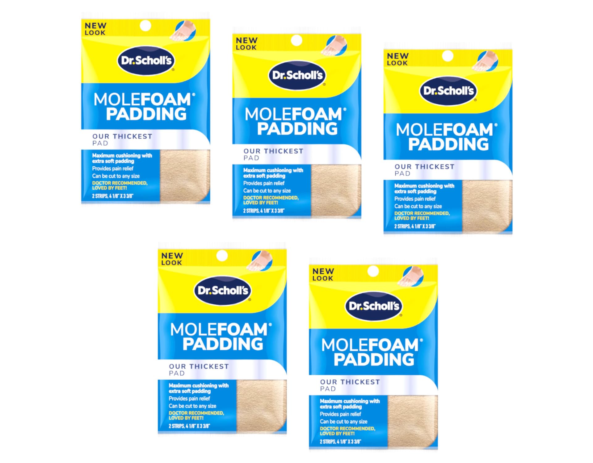 Dr. Scholl's Molefoam Padding 2 Each (Pack of 5)