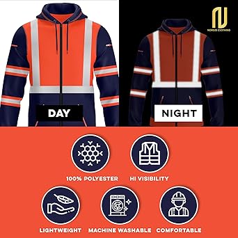 Sweat Capuche Haute Visibilité Personnalisé | Sweat De Travail