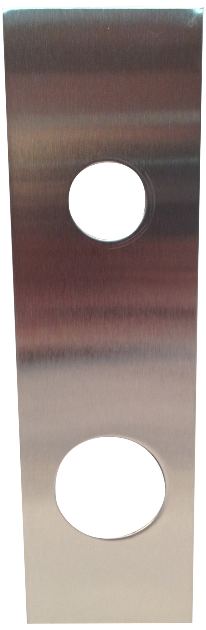 Don-Jo 514-A 22-Gauge Mortise Lock Wrap-Around Plate, Polished Brass Finish, 5" Width x 12" Height, for 86 Cut-Out
