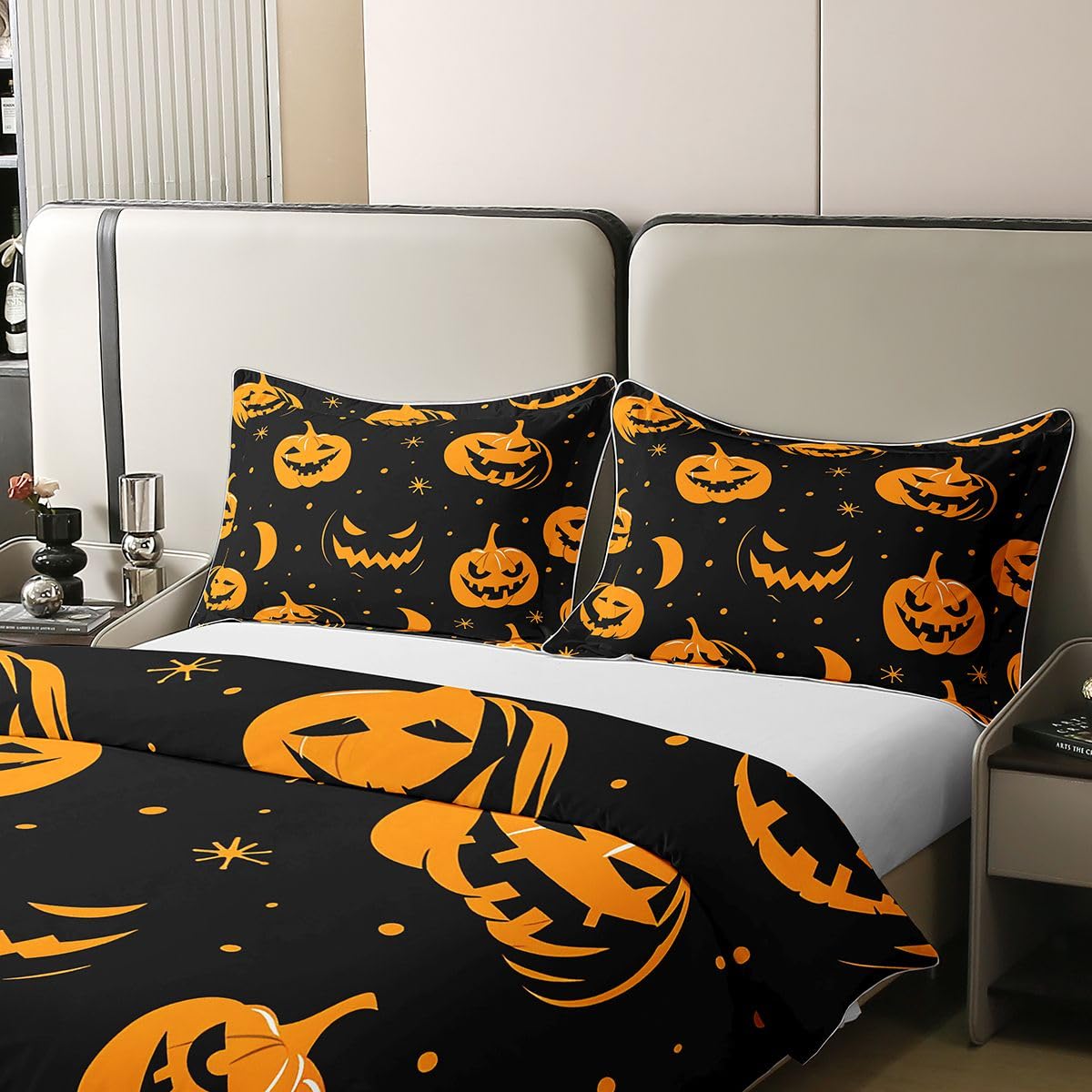 Homemissing Fröhlich Halloween Bettwäsche Set 200x200cm Baumwolle