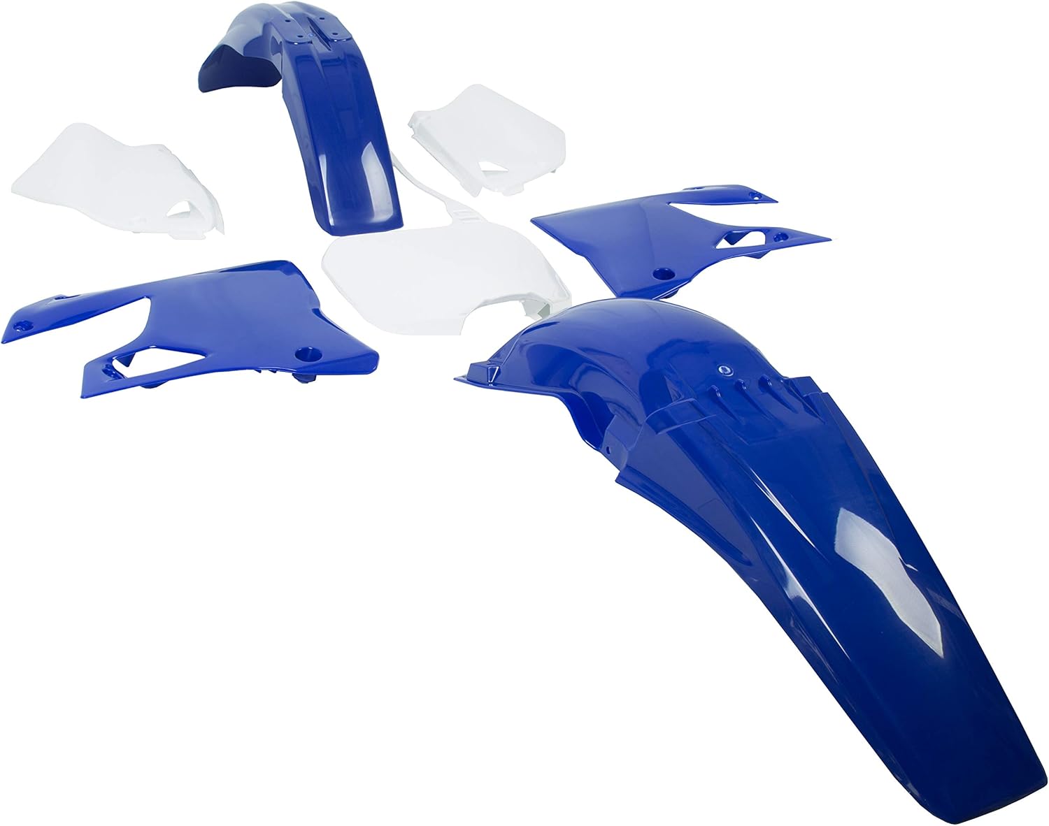 ECOTRIC Replica Restyle Plastic kit Compatible with 1996-2001 Yamaha YZ125 YZ250 Blue & White Sturdy Durable ABS Plastic