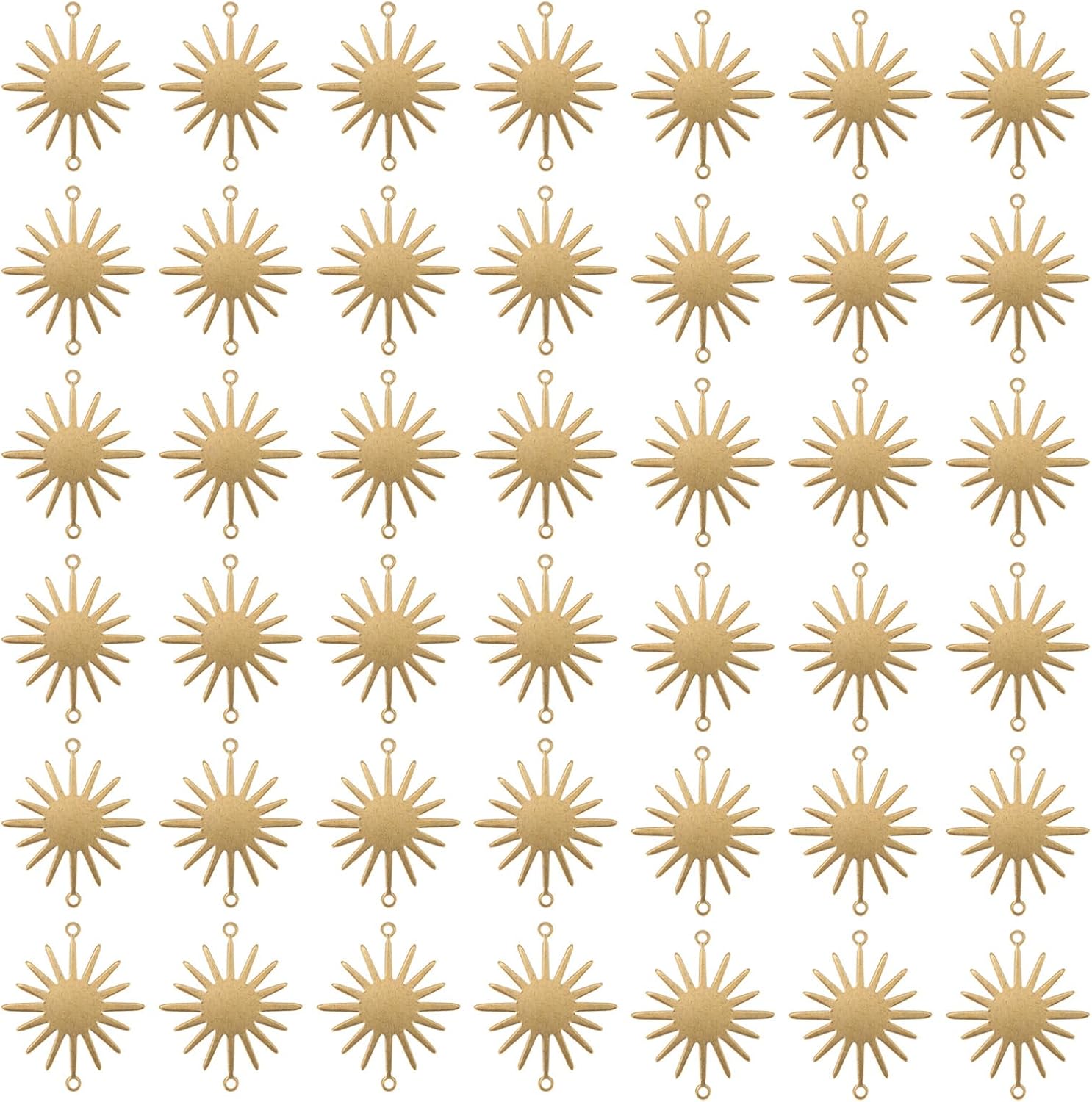 EXCEART Sunflower Pendant 20Pcs Stainless Steel Sun Charms Connectors 0.70X0.51 Inch for Jewelry Making Diy Earrings Bracelets Craft Supplies