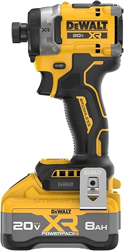 Miniatura 3 de DEWALT Kit de destornillador de impacto inalámbrico de 14 pulgadas MAX XR de 20 V con batería de 8 Ah y cargador (DCF860WW1)