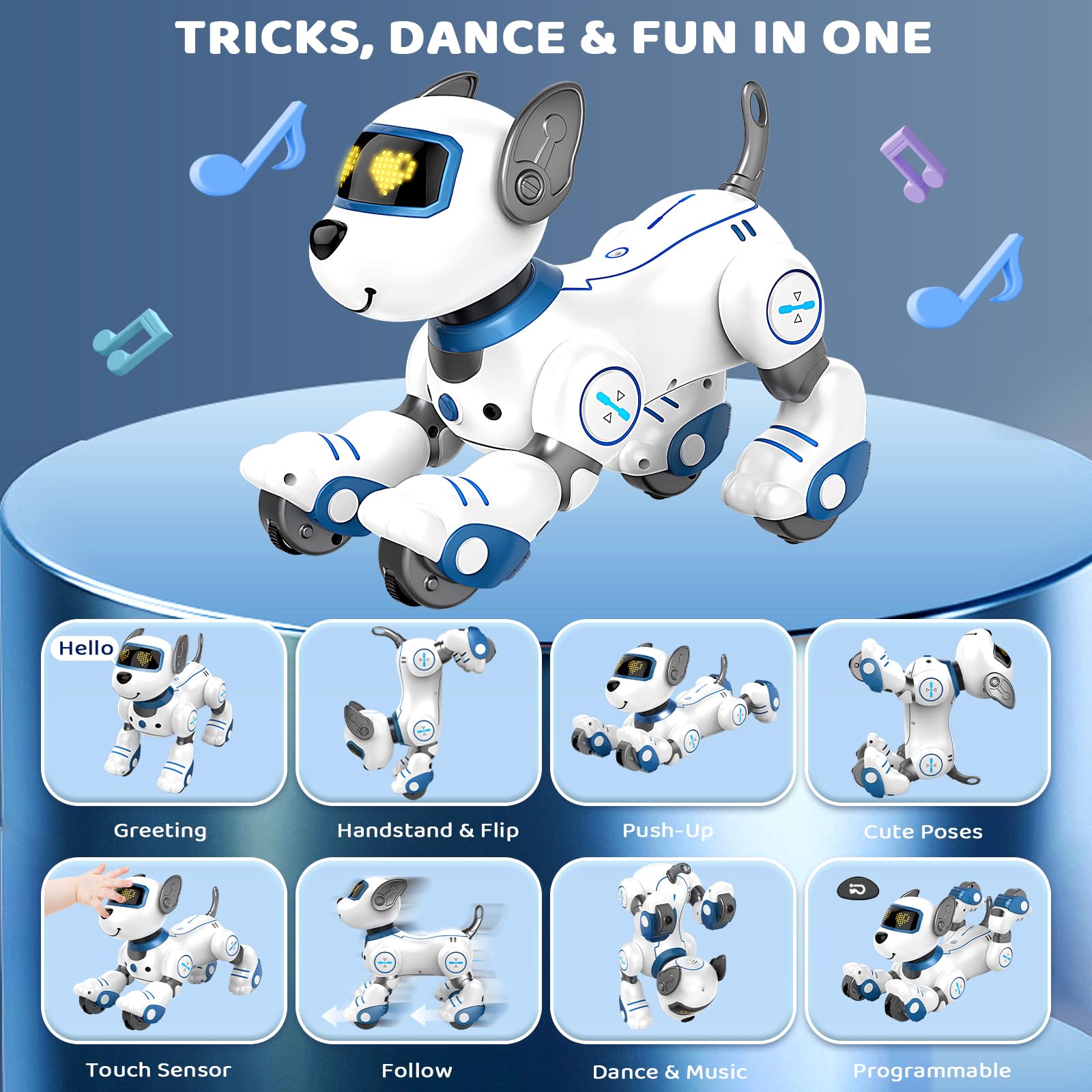 Robot Juguetes para perros para niños 3-12